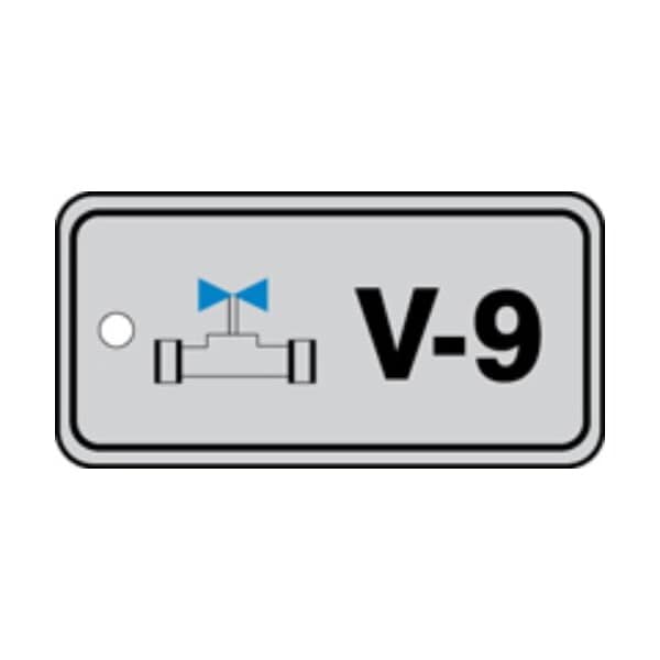 Accuform RP-Plastic, 3-1/4 in Width, 3/8 in Height, , 5 PK TDJ409XVM - main